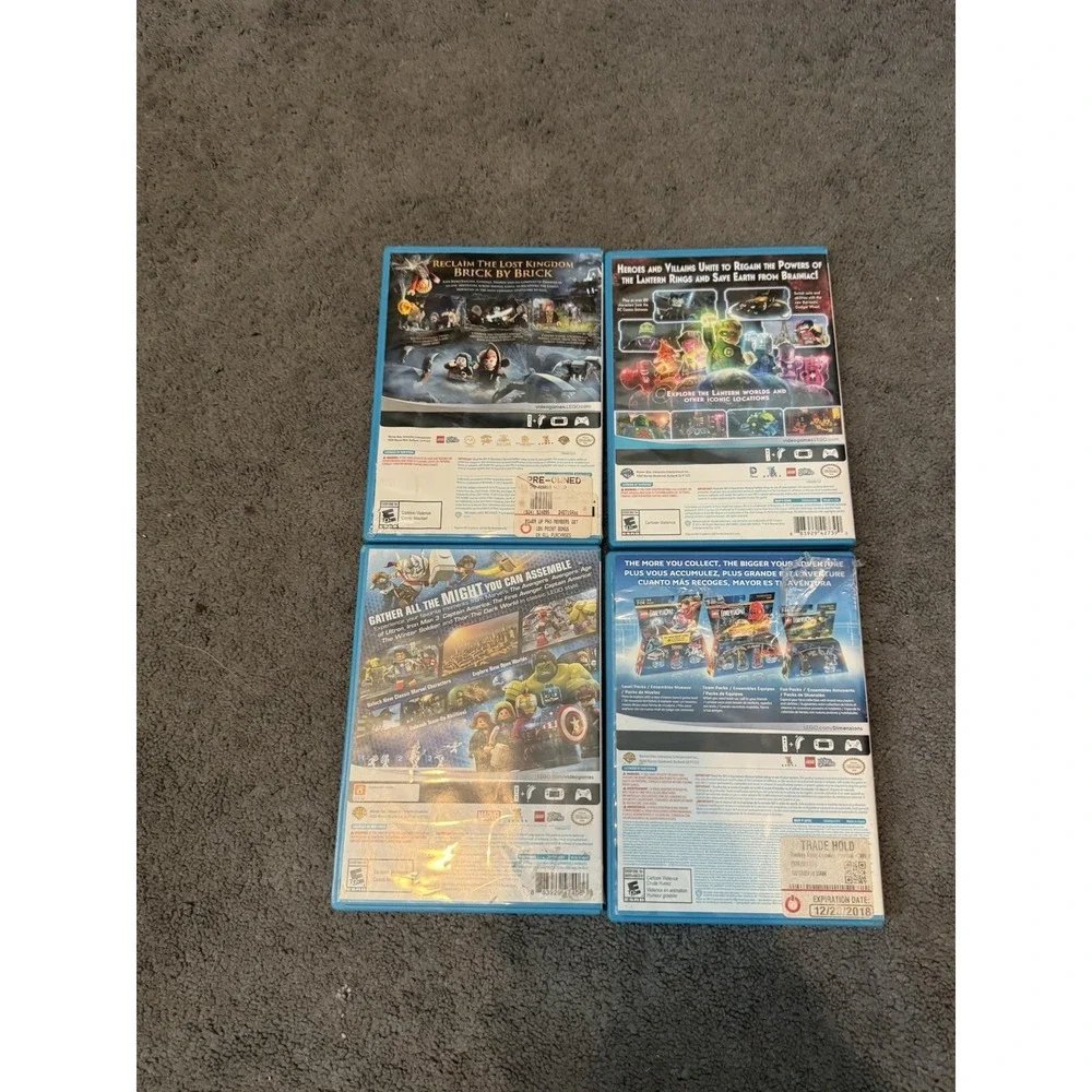 Bundle Of Four Wii U Lego Games W/Manuals Batman Hobbit Dimensions Avengers